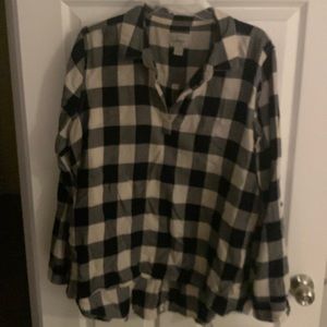 G. H. Bass Navy Buffalo check shirt